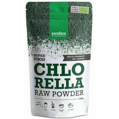 Purasana Superfood Chlorella Poeder Bio 200 gr Purasana Superfood Chlorella Poeder Bio 200 gr