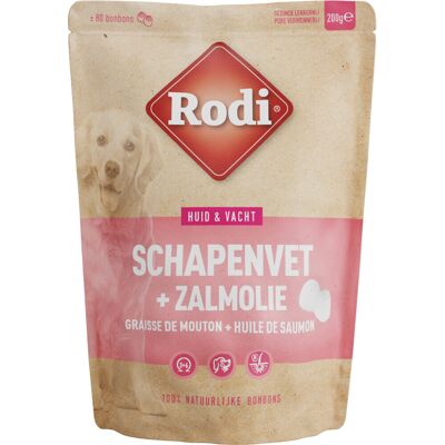 10x Rodi Exclusive Schapenvet Bonbons Zalm 200 gr 10x Rodi Exclusive Schapenvet Bonbons Zalm 200 gr