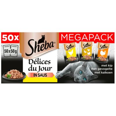 SHEBA - Délices Du Jour Cat Busta Multipack 50x50G Mix Carne - Cat Food SHEBA - Délices Du Jour Cat Busta Multipack 50x50G Mix Carne - Cat Food
