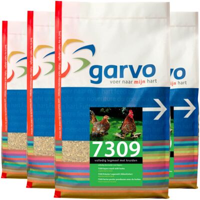 4x Garvo Kippenvoer Volledig Legmeel met Kruiden 4 kg 4x Garvo Kippenvoer Volledig Legmeel met Kruiden 4 kg