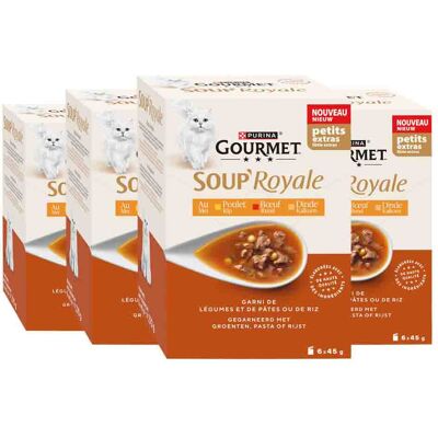4x Gourmet Kattenvoer Nat Soup Royale Rund 6x45 gr 4x Gourmet Kattenvoer Nat Soup Royale Rund 6x45 gr