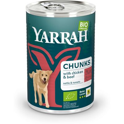 12x Yarrah Bio Hondenvoer Chunks Rund 405 gr 12x Yarrah Bio Hondenvoer Chunks Rund 405 gr