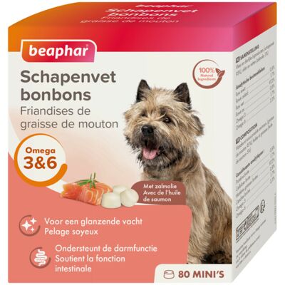 6x Beaphar Schapenvet Bonbons Mini Zalm 245 gr 6x Beaphar Schapenvet Bonbons Mini Zalm 245 gr