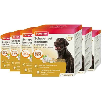 6x Beaphar Schapenvet Bonbons Knoflook 245 gr 6x Beaphar Schapenvet Bonbons Knoflook 245 gr