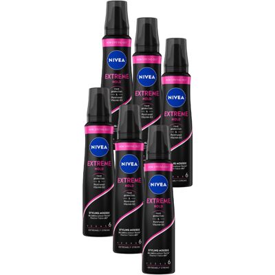 6x NIVEA Haarmousse Extreme Hold 150 ml 6x NIVEA Haarmousse Extreme Hold 150 ml