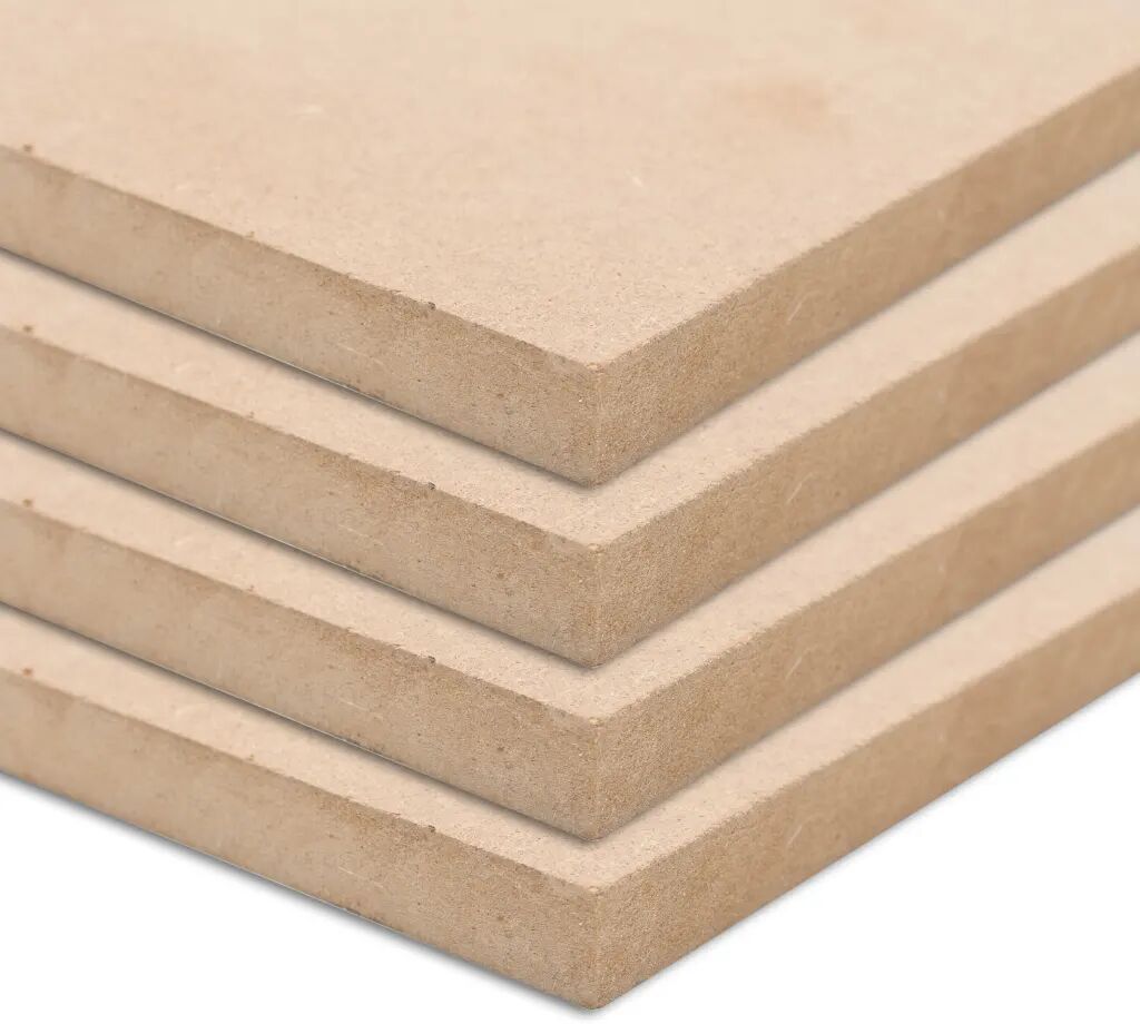 vidaXL Plaques de MDF 4 pcs Carré 60x60 cm 25 mm