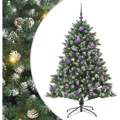 vidaXL Sapin de Noël artificiel Vert 150 cm PVC, plastique et acier vidaXL Sapin de Noël artificiel Vert 150 cm PVC, plastique et acier