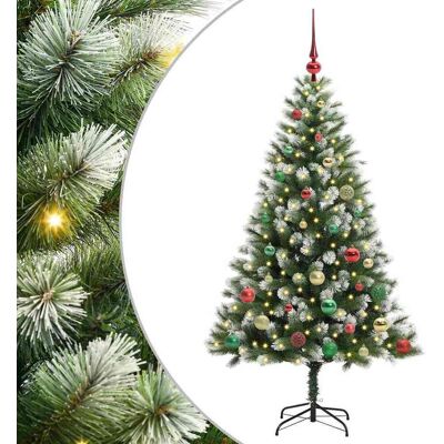 vidaXL Arbre de Noël artificiel avec neige artificielle 150 LED vidaXL Arbre de Noël artificiel avec neige artificielle 150 LED