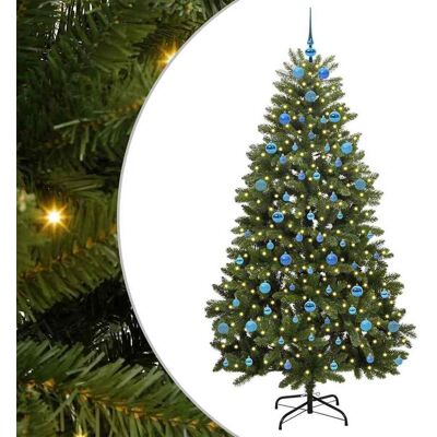 vidaXL Sapin de Noël Artificiel à Branches Articulées 210 cm 300 LED vidaXL Sapin de Noël Artificiel à Branches Articulées 210 cm 300 LED
