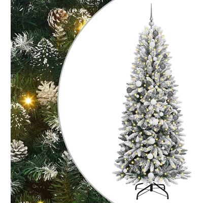 vidaXL Sapin de Noël artificiel avec boules 210 cm 300 LED Blanc chaud vidaXL Sapin de Noël artificiel avec boules 210 cm 300 LED Blanc chaud