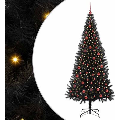 vidaXL Sapin de Noël Noir 210 cm PVC vidaXL Sapin de Noël Noir 210 cm PVC