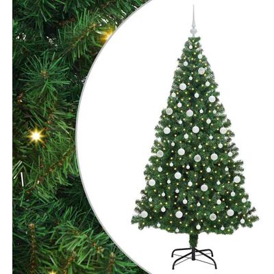 vidaXL Sapin de Noël artificiel Vert 210 cm PVC, Acier et Plastique vidaXL Sapin de Noël artificiel Vert 210 cm PVC, Acier et Plastique
