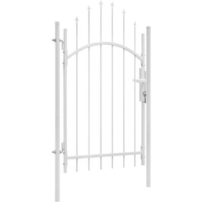 vidaXL Portail de jardin Woerden en acier 1x2,45 m blanc vidaXL Portail de jardin Woerden en acier 1x2,45 m blanc