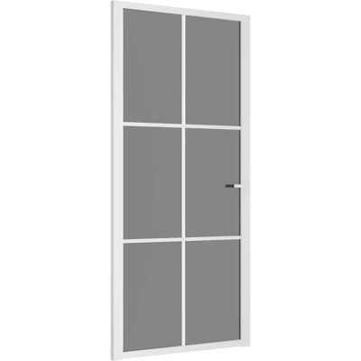 Porte intérieure en verre ESG et aluminium vidaXL - 93x201,5 cm Porte intérieure en verre ESG et aluminium vidaXL - 93x201,5 cm