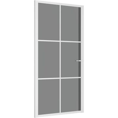 Porte intérieure vidaXL ESG - Blanc et transparent foncé - 102,5x201,5 cm Porte intérieure vidaXL ESG - Blanc et transparent foncé - 102,5x201,5 cm