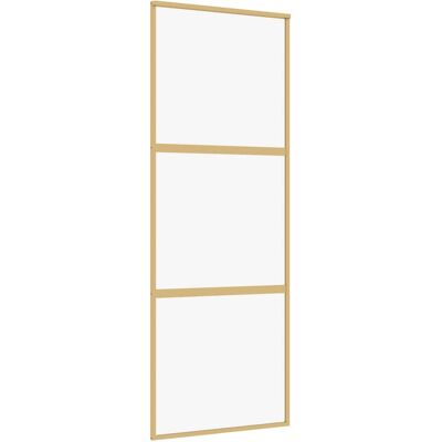 vidaXL Porte coulissante dorée - verre ESG 76x205 cm vidaXL Porte coulissante dorée - verre ESG 76x205 cm