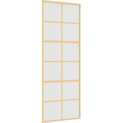 vidaXL Porte coulissante doré 76x205 cm verre ESG dépoli et aluminium vidaXL Porte coulissante doré 76x205 cm verre ESG dépoli et aluminium