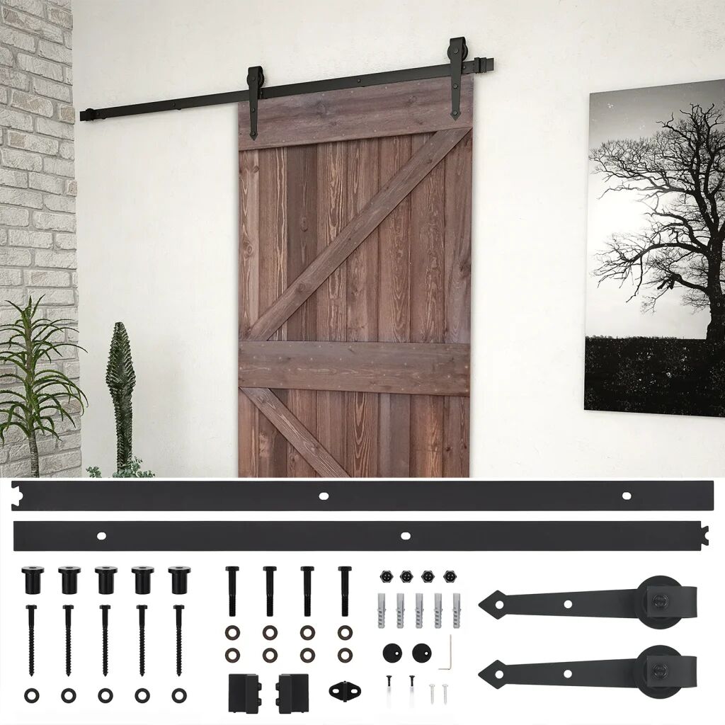 vidaXL Porte coulissante avec kit de quincaillerie 90x210cm Pin massif