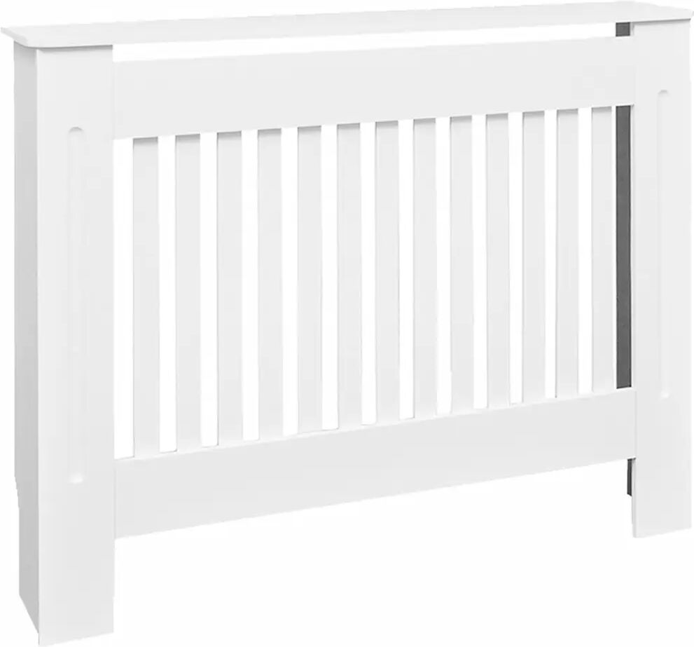 vidaXL Cache-radiateur 112 cm MDF Blanc