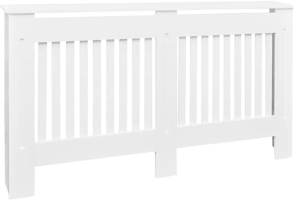 vidaXL Cache-radiateur 152 cm MDF Blanc