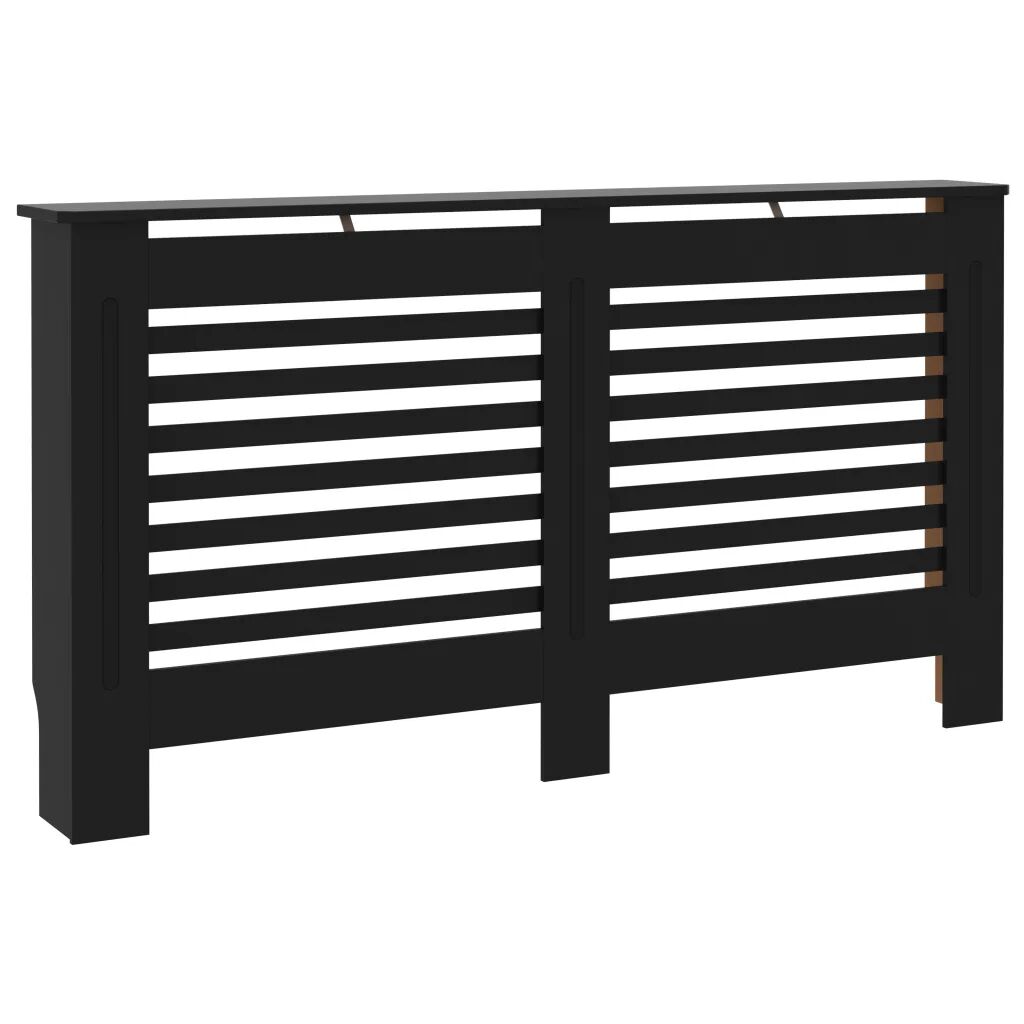 vidaXL Cache-radiateur Noir 152x19x81 cm MDF