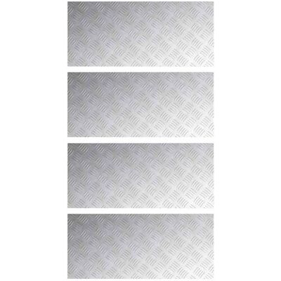 vidaXL Argent Caoutchouc 90x40 cm Marchettes - Revêtement de Sol vidaXL Argent Caoutchouc 90x40 cm Marchettes - Revêtement de Sol