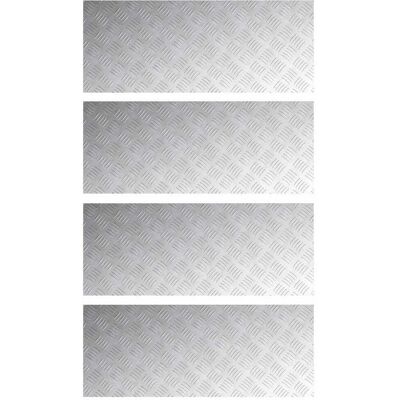 vidaXL Gris Aluminium 100 x 40 x 0.2 cm Contremarches - Contremarches vidaXL Gris Aluminium 100 x 40 x 0.2 cm Contremarches - Contremarches