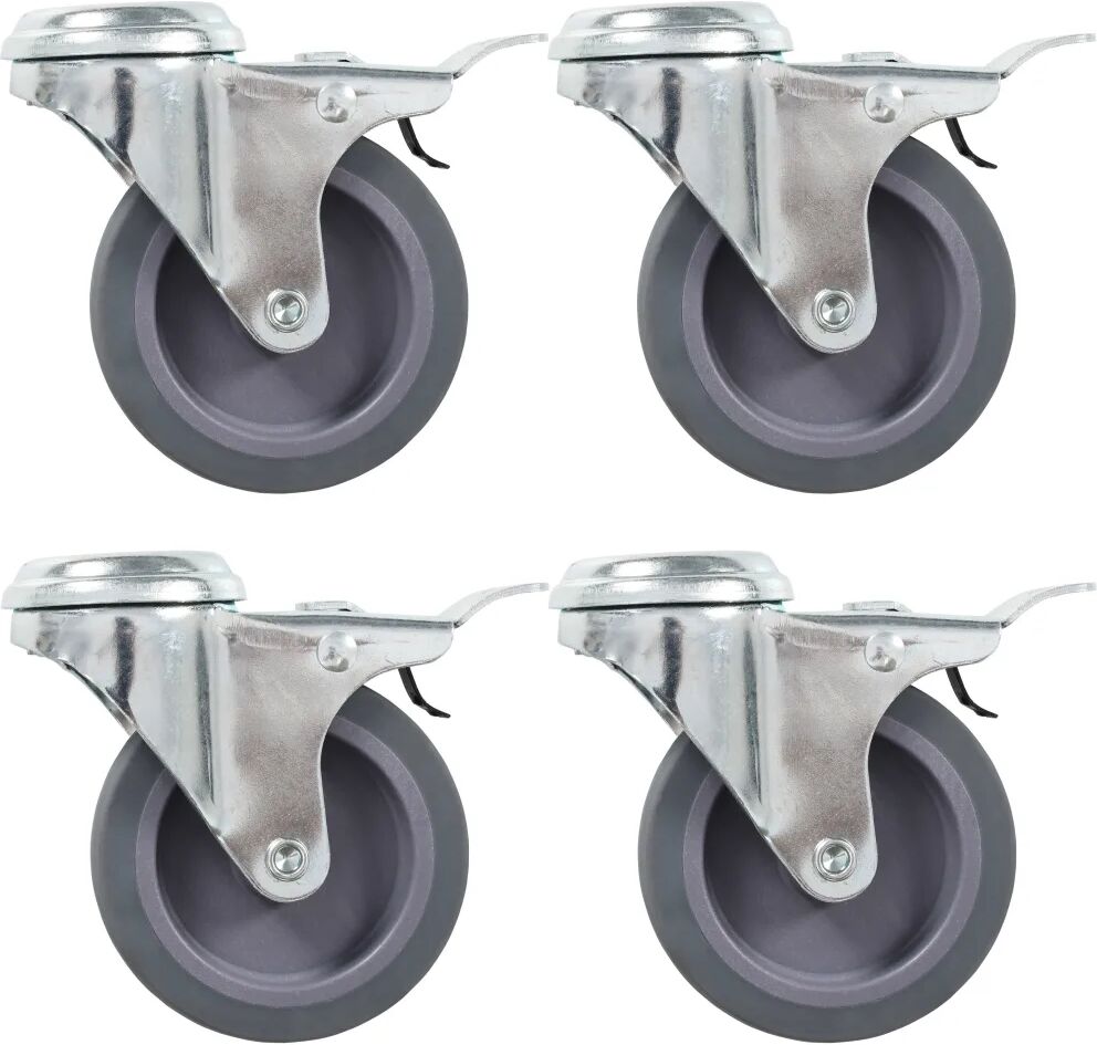 vidaXL 16 pcs Roulettes pivotantes à trou de boulon 75 mm