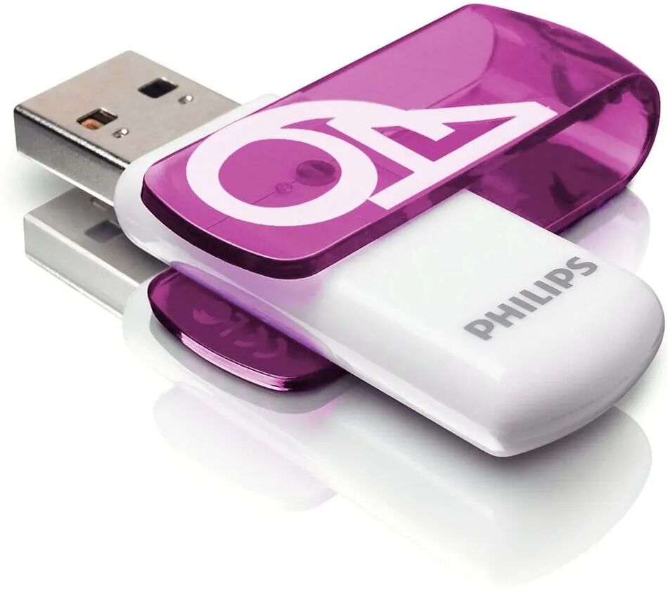 Philips Clé USB 2.0 Vivid 64 Go Blanc et violet