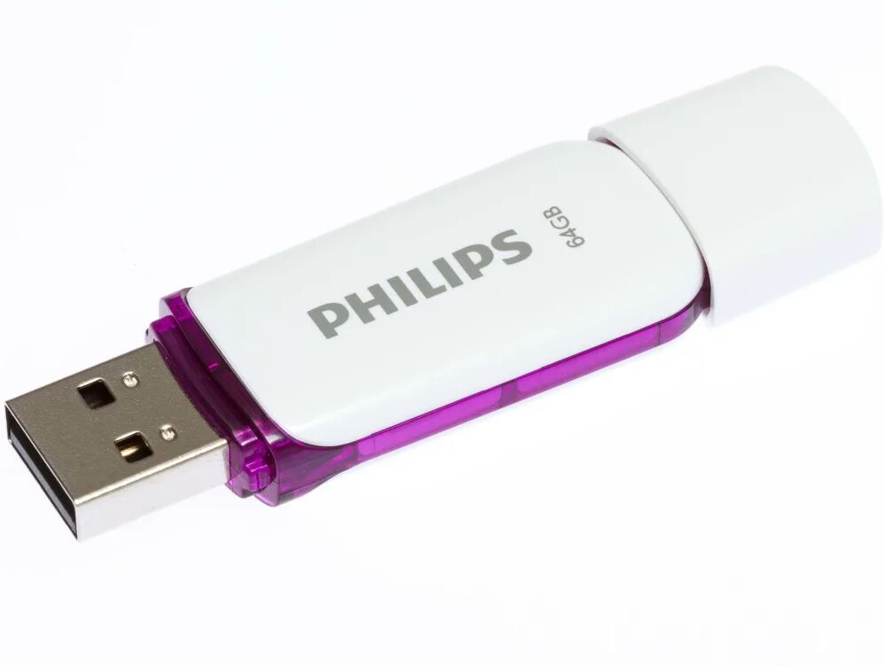 Philips Clé USB 2.0 Snow 64 Go Blanc et violet