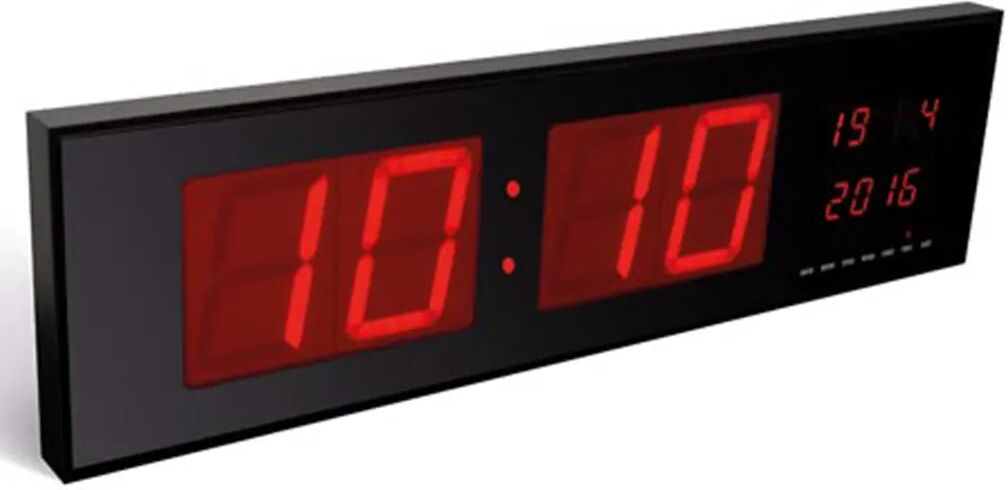 Perel Horloge murale à LED 83x23 cm Noir