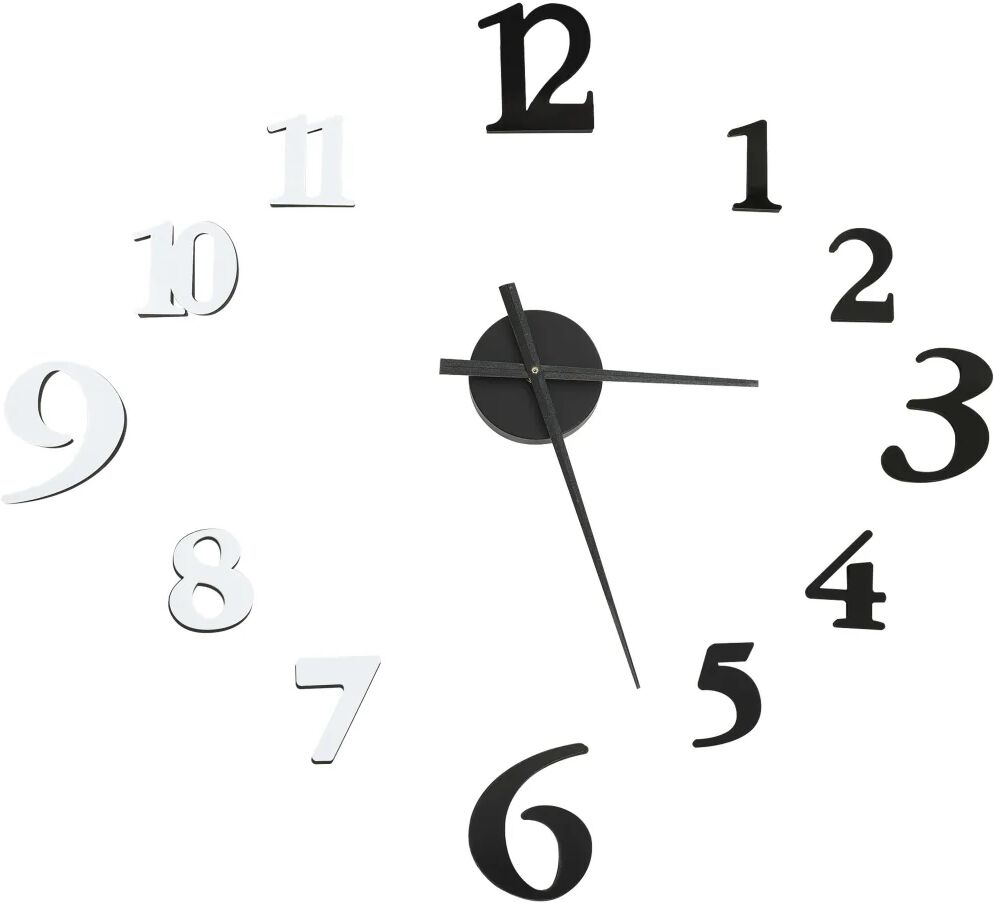 vidaXL Horloge murale 3D Design moderne Noir et blanc 100 cm XXL