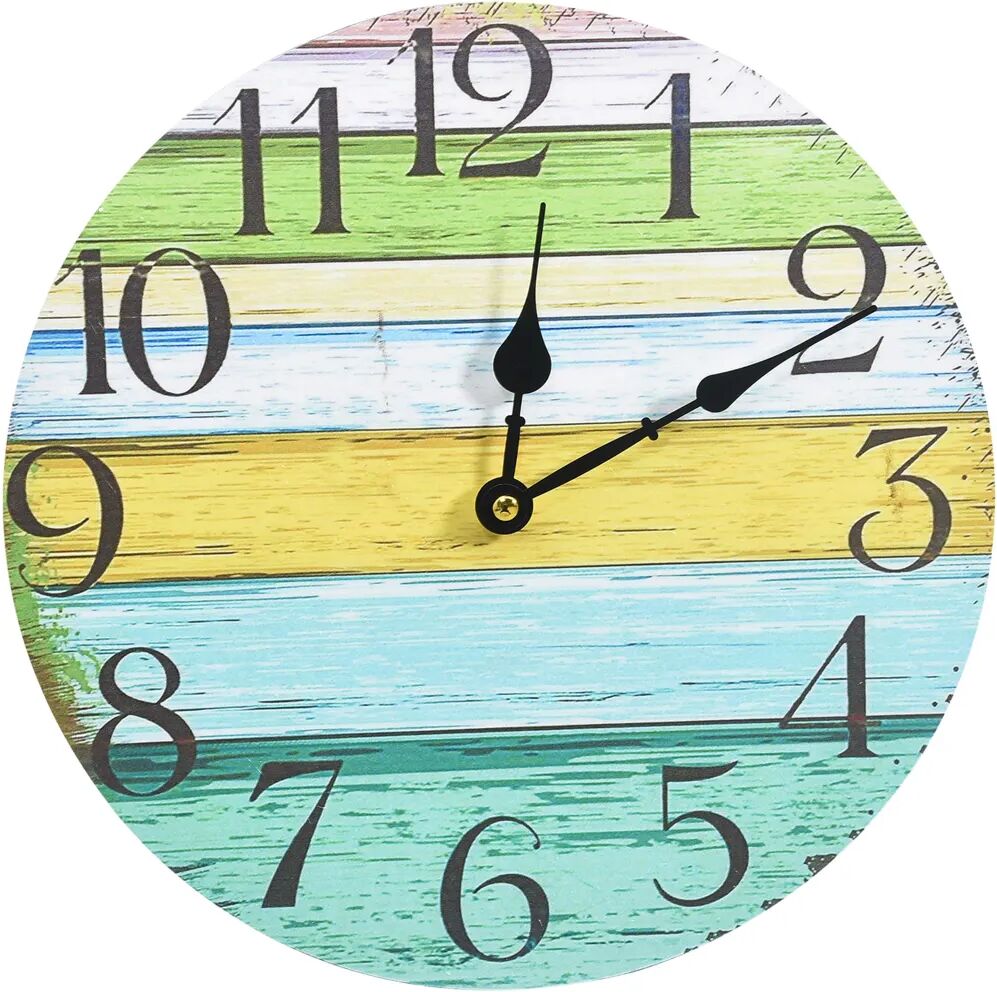 vidaXL Horloge murale Multicolore 30 cm MDF