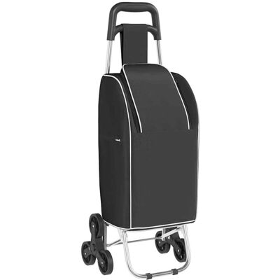 vidaXL Trolley de shopping Noir 39,5 x 33 x 93 cm Tissu Oxford vidaXL Trolley de shopping Noir 39,5 x 33 x 93 cm Tissu Oxford