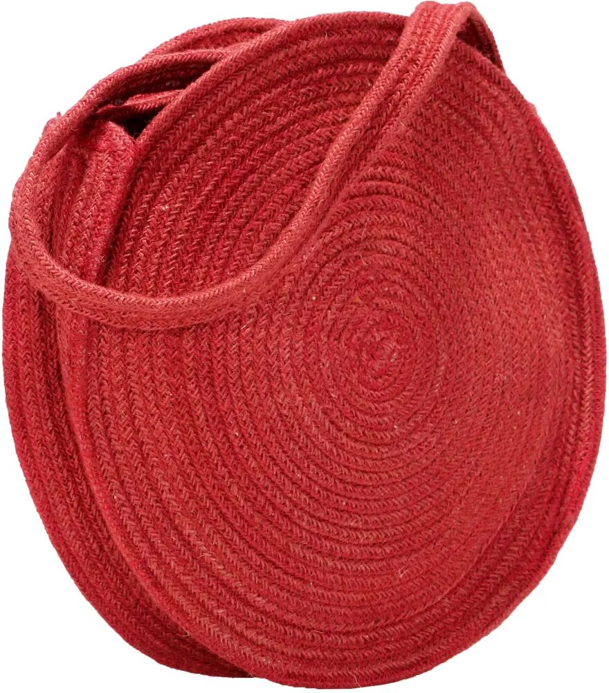 vidaXL Sac à bandoulière rond Rouge rouille Jute fait à la main