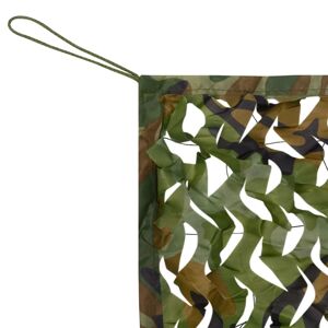 vidaXL Filet de camouflage avec sac de rangement 6x7 m Vert