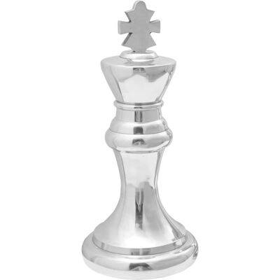 vidaXL Sculpture d'échecs en aluminium argenté - Sculpture décorative vidaXL Sculpture d'échecs en aluminium argenté - Sculpture décorative