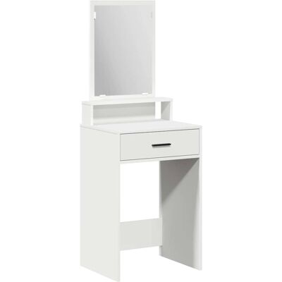 vidaXL MDF Blanc 50 x 41 x 140 cm Coiffeuse Moderne Rectangulaire vidaXL MDF Blanc 50 x 41 x 140 cm Coiffeuse Moderne Rectangulaire