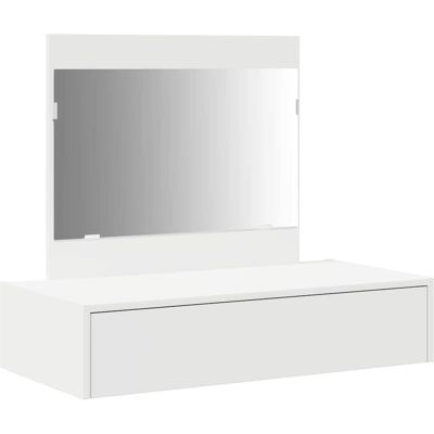 vidaXL MDF Blanc 83 x 40 x 70 cm Miroir Coiffeuse - Miroir vidaXL MDF Blanc 83 x 40 x 70 cm Miroir Coiffeuse - Miroir