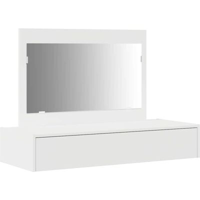 vidaXL Bois Blanc 100x40x70cm Miroir Coiffeuse - Table de Maquillage vidaXL Bois Blanc 100x40x70cm Miroir Coiffeuse - Table de Maquillage