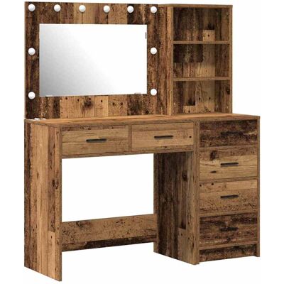 vidaXL Set von 2 Altes Holz Holz Altes Holz Rustikales Highboard Brown - Highboard vidaXL Set von 2 Altes Holz Holz Altes Holz Rustikales Highboard Brown - Highboard