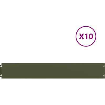 vidaXL Bordures de pelouse - 10 pcs, Vert Olive, 15x103 cm - Bordure de pelouse vidaXL Bordures de pelouse - 10 pcs, Vert Olive, 15x103 cm - Bordure de pelouse