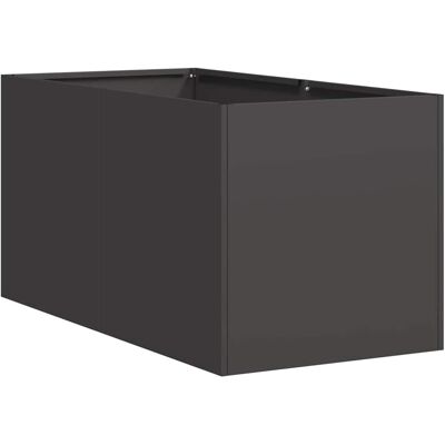 VidaXL Pot de fleurs en acier noir - Jardinera VidaXL Pot de fleurs en acier noir - Jardinera