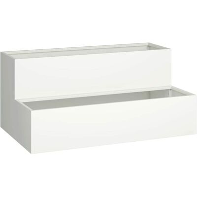 Conteneur de jardin en plastique blanc vidaXL - 100x60x45cm Conteneur de jardin en plastique blanc vidaXL - 100x60x45cm