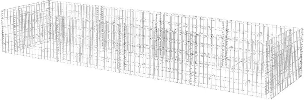 vidaXL Lit surélevé à gabion Acier 360x90x50 cm