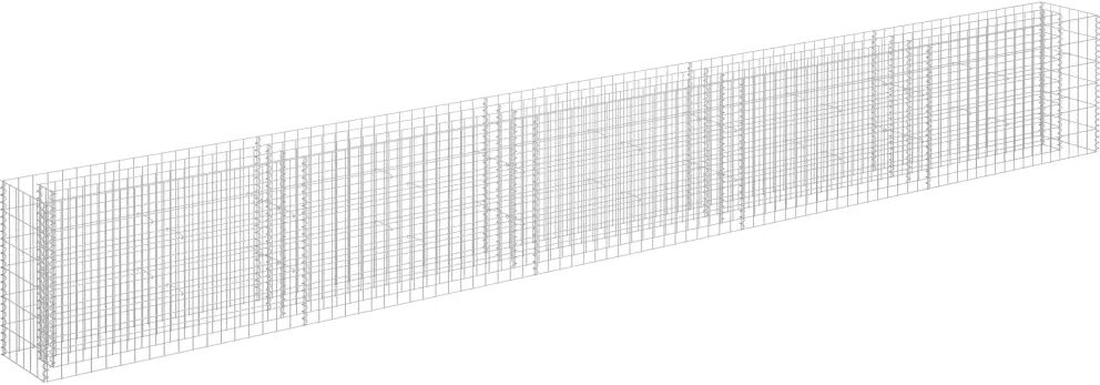 vidaXL Lit surélevé à gabion Acier galvanisé 450x30x60 cm