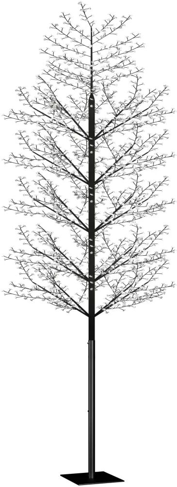 vidaXL Sapin de Noël 2000 LED blanc chaud Cerisier en fleurs 500 cm