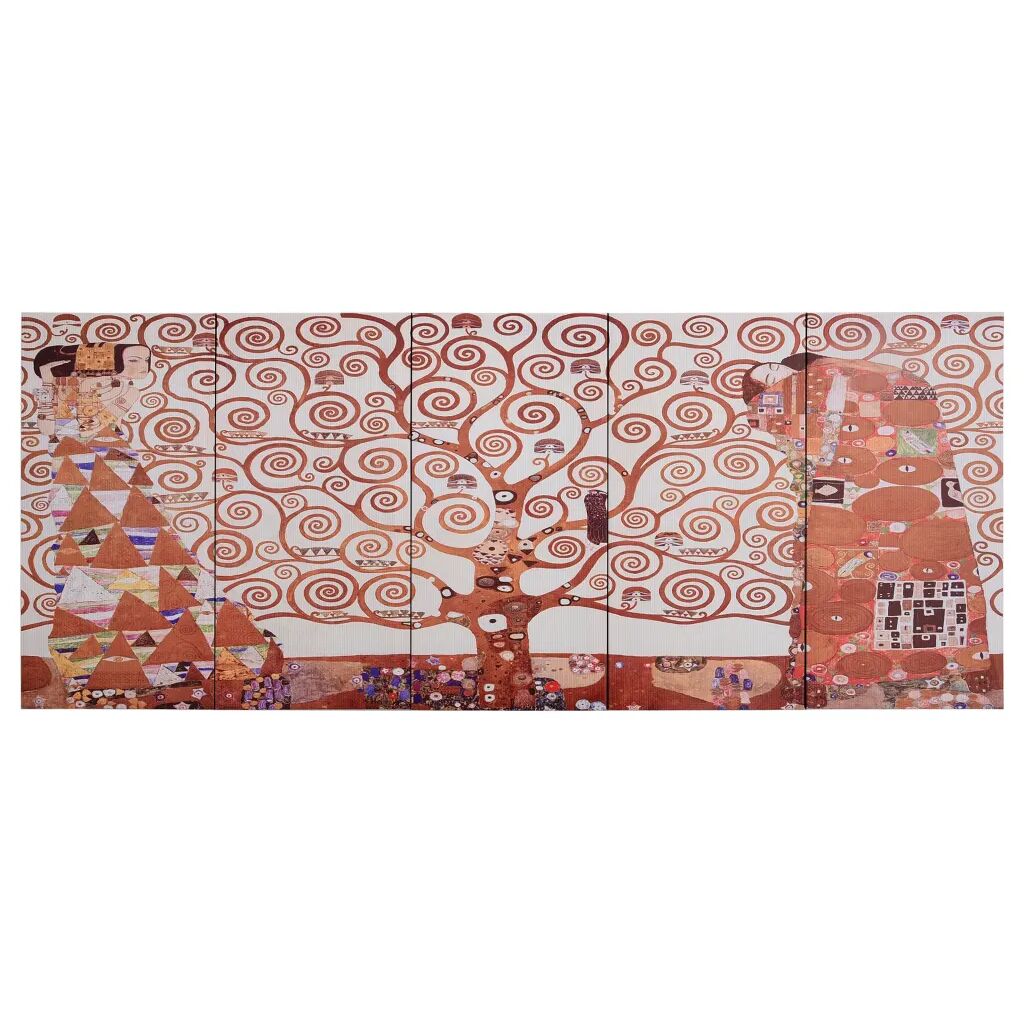 vidaXL Ensemble de tableau sur toile Arbre Jaune 150x60 cm