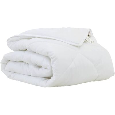 vidaXL Duvet d'été simple Blanc 200 x 155 x 3 cm Polyester vidaXL Duvet d'été simple Blanc 200 x 155 x 3 cm Polyester