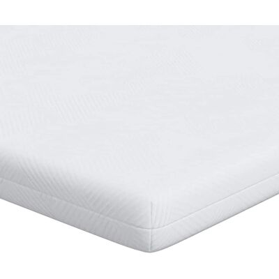 vidaXL Surmatelas Blanc 100 x 200 cm Tissu jacquard vidaXL Surmatelas Blanc 100 x 200 cm Tissu jacquard